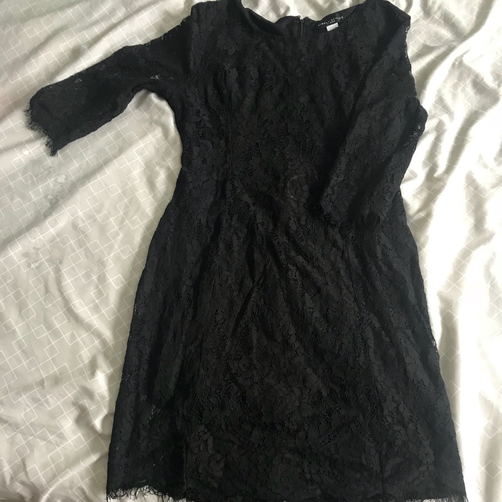 Black lace dress